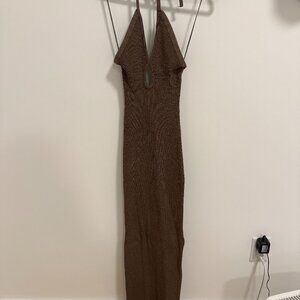 Glassons Cross Back Cut Out Knit Maxi Dress